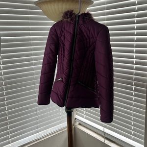 Purple puffer jacket